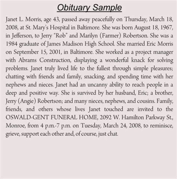 Insights From Her Touching Obituary